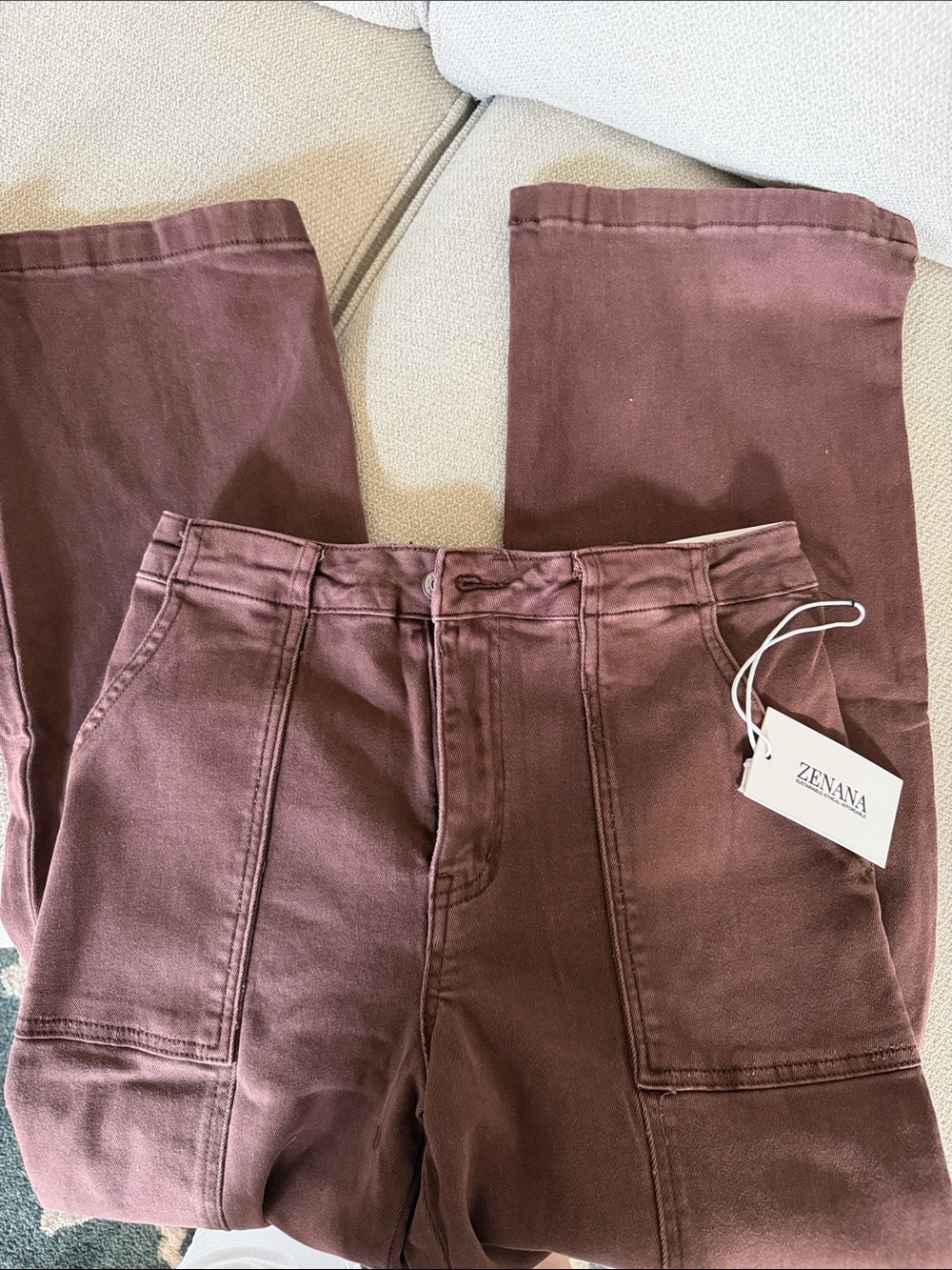 Zenana Outfitters Straight Leg Utility Pants - Picture 2 of 4